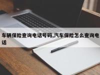 车辆保险查询电话号码,汽车保险怎么查询电话